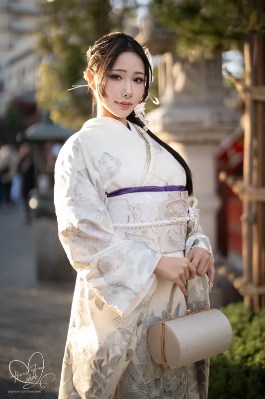 雨波HaneAme – NO.351 Original 2024 New year Silver Kimono 8
